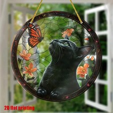 Black Cat & Butterfly Round