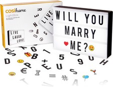 Cosi Home A4 LED Cinematic Light Box with 100 Letters USB & Battery Power