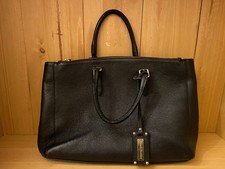 Russell & Bromley Lancaster Black Pebbled Leather Bag Tote with Strap Large 36cm
