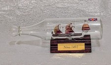 VINTAGE GLASS SHIP IN A BOTTLE