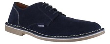 Lambretta Clerkenwell Mens Navy Casual Derby Suede Lace Up Shoes