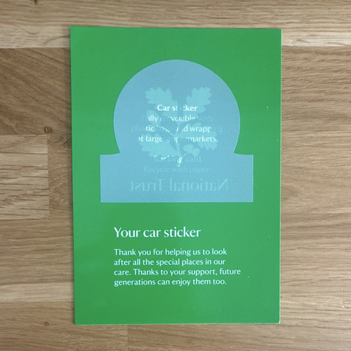 National trust car - car, sticker
