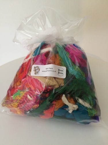 Sari silk ribbon loose bundle - sari,