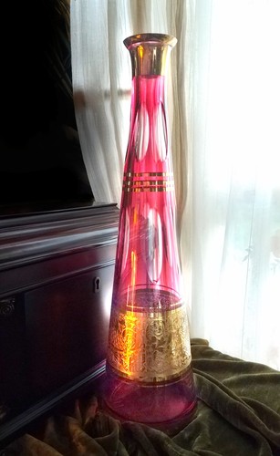 Moser antique cranberry gold - &,