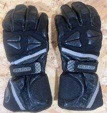 Belstaff CORDURA Motorcycle Gloves Black Leather Hipora UK Mens Small S