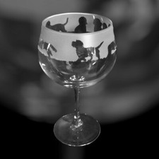 DANDIE DINMONT TERRIER Frieze Boxed 70cl Glass Gin Balloon