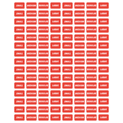 Size sticker sheet x120 - sticker,