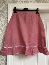 Girls Red Gingham School Skirt Age 13-14 Years. Brand New