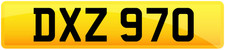 DATELESS REGISTRATION PRIVATE PLATE CHERISHED SHORT CAR NUMBER DXZ 970 