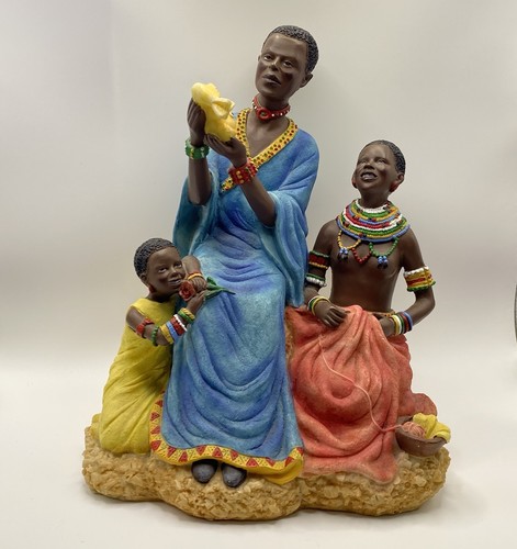 Maasai mother two children - mother,