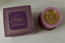 Vintage Elusive Cream Sachet Pink & Gold EMPTY Jar by Avon - in original box