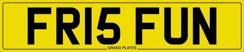 Initials number plate - initials,