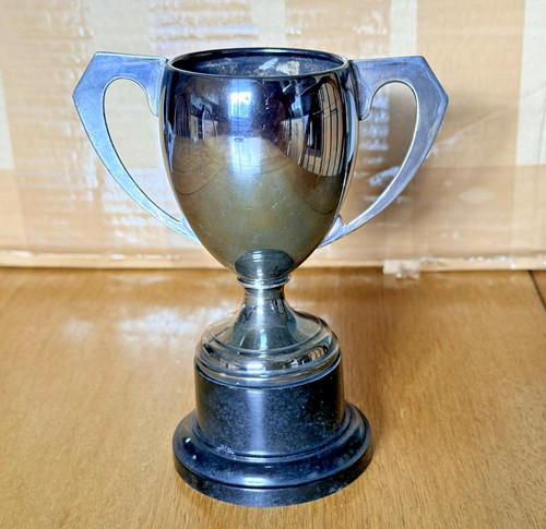 Vintage silver plated trophy - vintage,