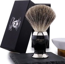 Shaving Brush 100% Pure Badger Hair Shaving Brush Ivory in Metal Handle for Men