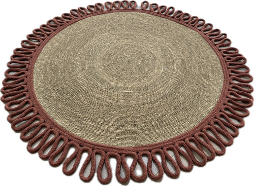 Handwoven round seagrass - round, rug