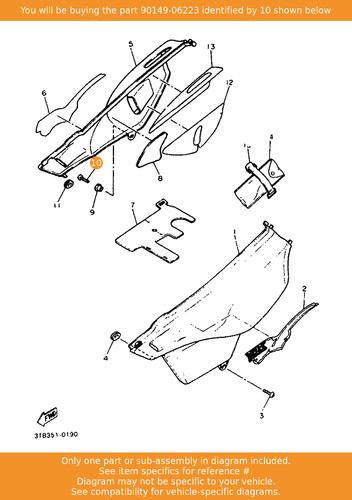 Yamaha screw 90149 06223 oem - 90149-06223,