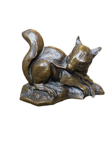 Antique french bronze squirrel - french,