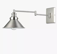 John Lewis Wall Light Adjustable Arm Tobias wall light Satin Nickel
