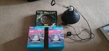 2x Arcadia D3 Basking Lamp  100w 160w Bulbs And Exo Terra Porcelain Clamp