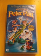 Peter Pan VHS Walt Disney Classics Video TESTED 