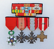 Legion of Honor, Croix de Guerre, 39-45, Indochina Algeria ribbon closet