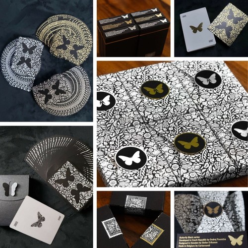 Butterfly gilded playing cards - gilded,