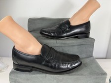 Vintage Clarks Men's Black Leather Slip On Loafers Style Shoes UK 9 EU  43