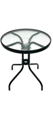 Round Glass Garden Table
