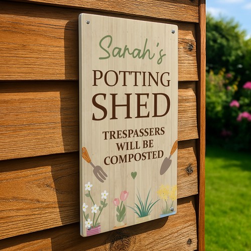 Personalised potting shed sign - potting,