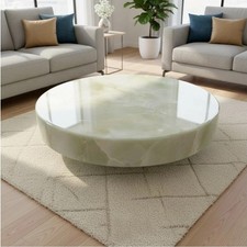 Round Green Onyx Coffee Table