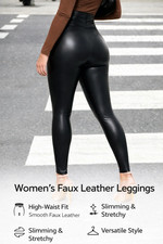 Women’s High-Waist PU Faux