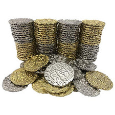 Metal Pirate Coins - Gold and