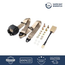 3 Point Inertia Seat Belts Fit For Toyota Universal UK Travel Adjustable Beige