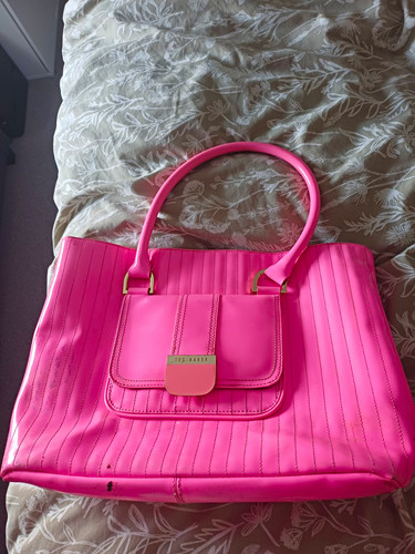 Ted baker pink leather tote - leather,