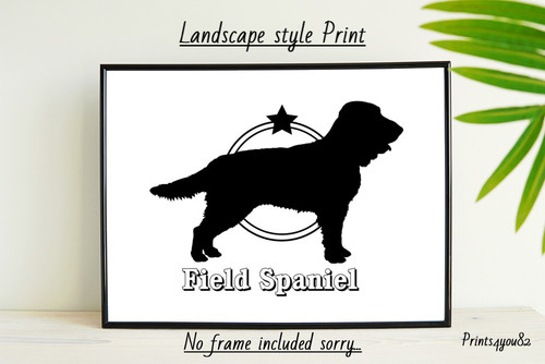 Field spaniel dog pet a4 - spaniel,