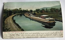 17906 Postcard Barges On Erie