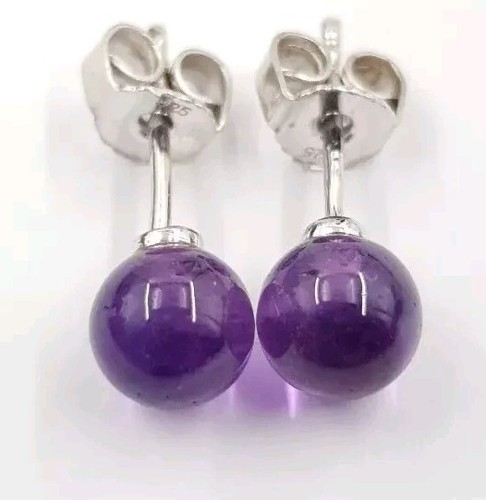 Amethyst stud earrings - amethyst,