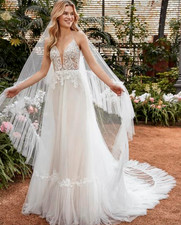 La Sposa Collection St Patrick 'Adenia' Off White/Beige Tulle Wedding Dress / Go
