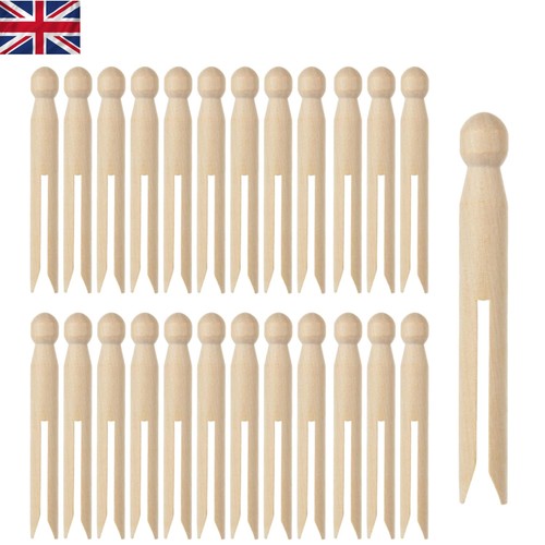 11cm natural birch dolly pegs - 11cm,
