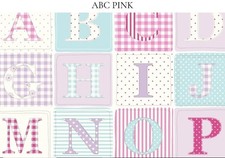 Oilcloth Tablecloth ABC Pink