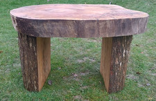 Large spalted log slice table