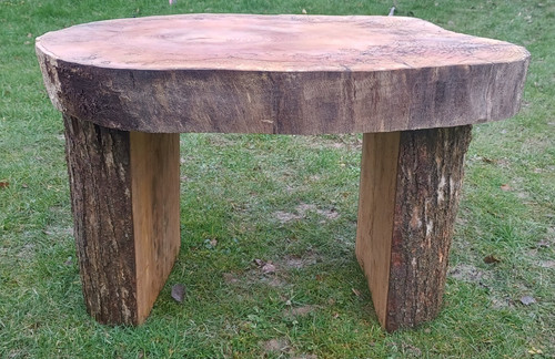 Large spalted log slice - , table