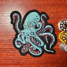 Blue Octopus Patch 3.5x3.75"