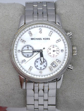 Michael Kors Ritz Mother of Pearl Ladies Stainless Steel Chrono Watch MK5020