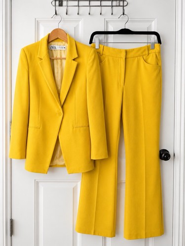 Zara pant suit mustard size - zara, 6