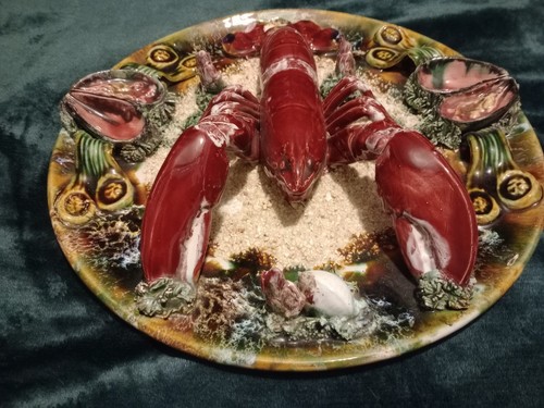 Majolica wall plaque huge - majolica,
