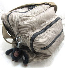 Kipling Beige Striped Shoulder