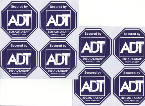 Adt security window decals - adt,