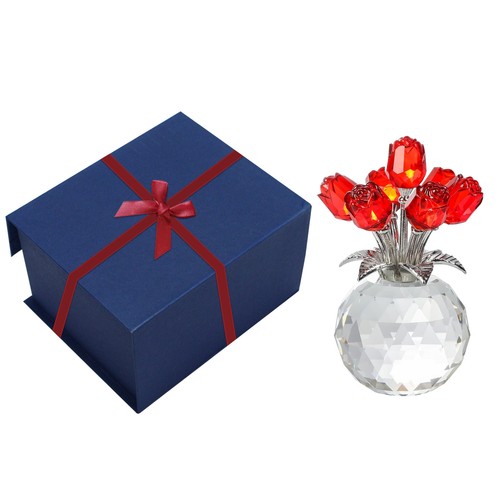Crystal rose ornament gift - rose,