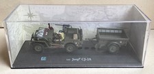 CARARAMA - 1:43 scale - WW2 US Military CJ-2A JEEP & TRAILER in olive drab - MIB